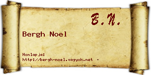 Bergh Noel névjegykártya